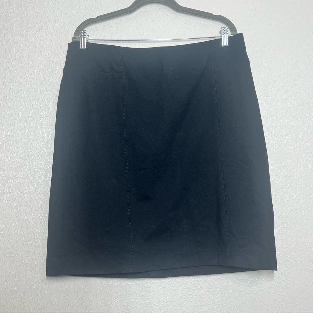 J. Jill Ponte Pencil Skirt Womens Size 1X Black Knit Stretch Pull On NEW Career